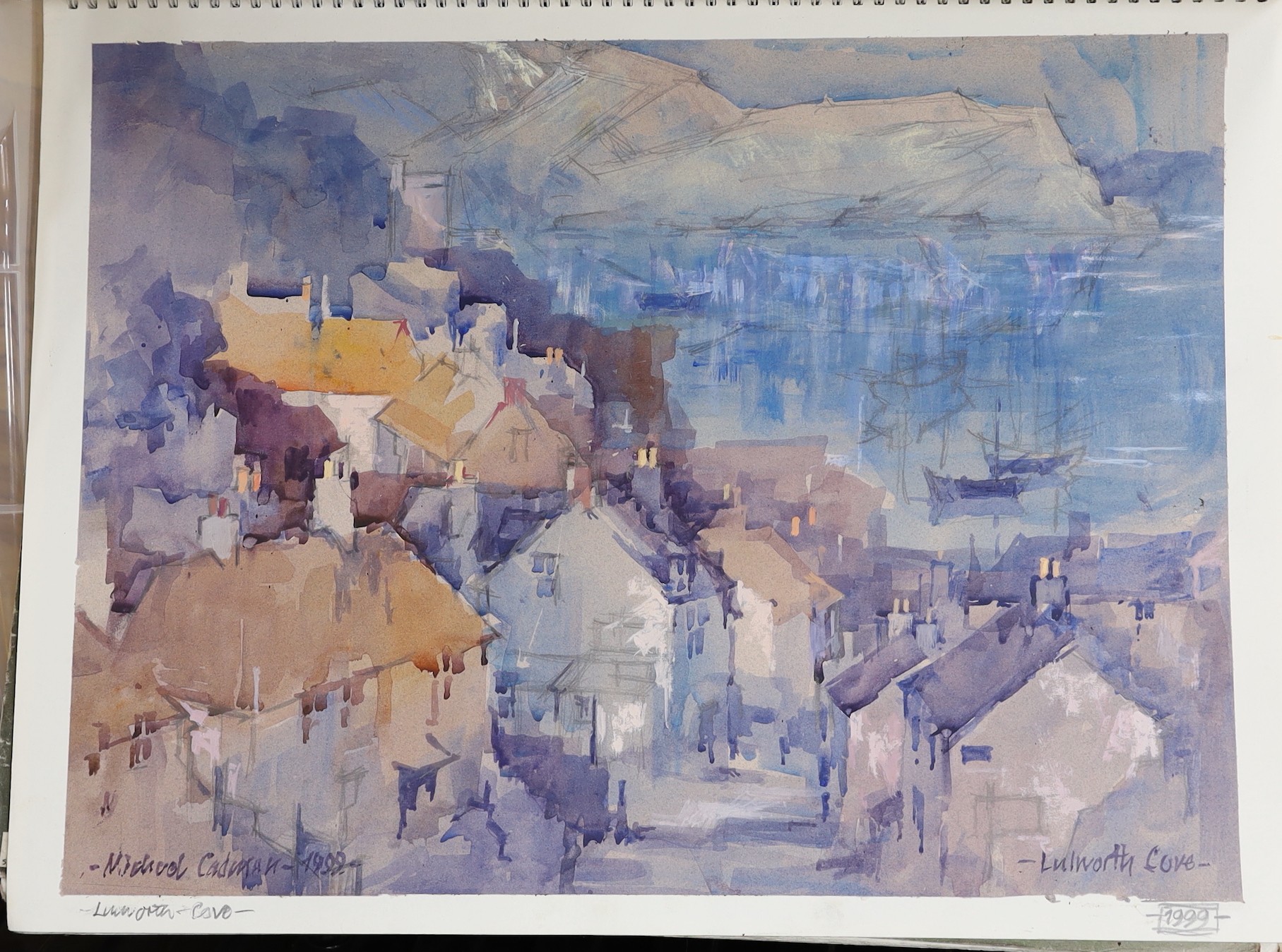 Michael Cadman (1920-2012), a folio of assorted watercolours, mostly France, many signed and dated, largest 42 x 60cm